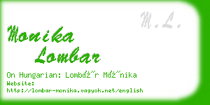 monika lombar business card